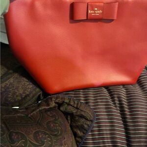 Kate Spade Red Tote with Bow Detail